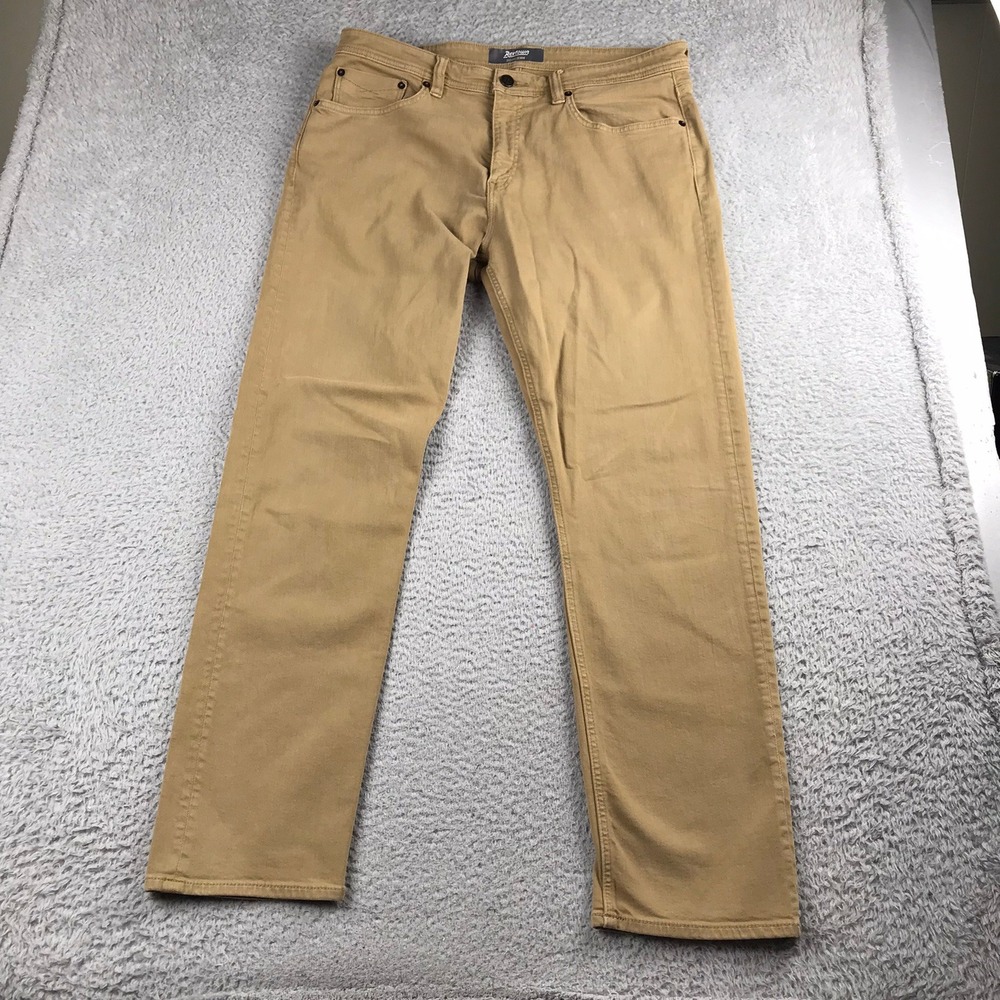 Revtown Sharp Jeans Men 36 (38x31) Tan Khaki Decade Denim Stretch Casual Pants